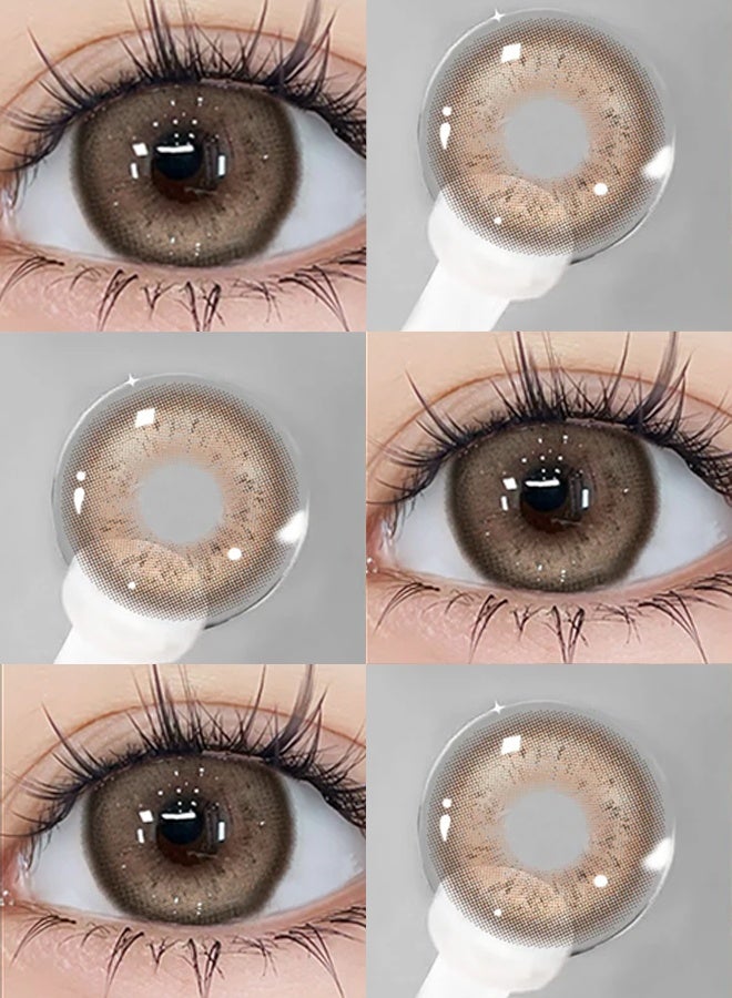 Catchu Look 14.2mm Contact Lenses for Eyes 1 Pair Yearly Brown Colored Soft Lenses - Image 3